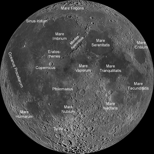 Mond mit Mare und Krater